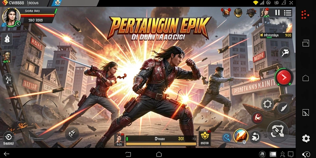 Screenshot gameplay CW8888 memperlihatkan aksi seru di dalam pertarungan.