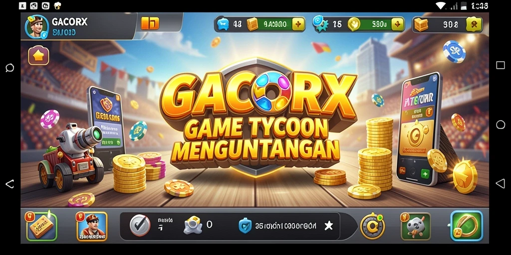 Screenshot GACORX menunjukkan gameplay Tycoon yang menarik dan menantang.
