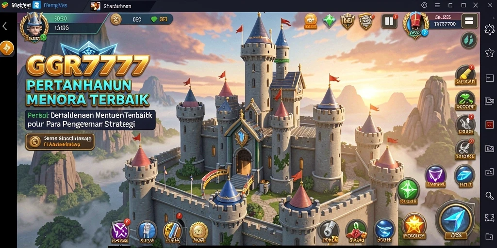 Tampilan gameplay GGR7777 yang mendebarkan dalam pertahanan menara.