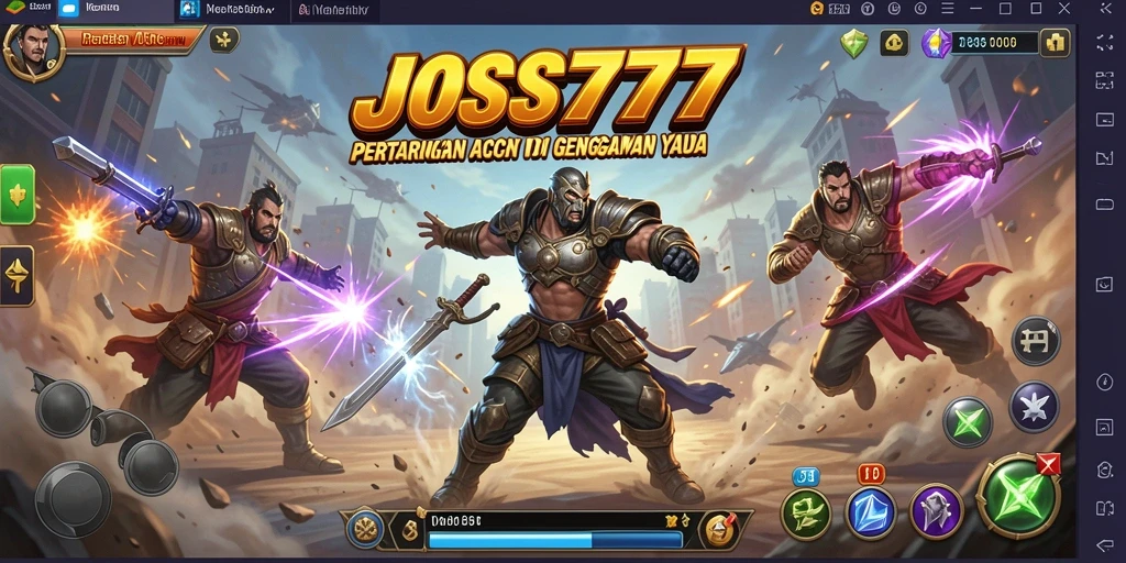 Screenshot gameplay JOSS777 yang menunjukkan aksi pertarungan seru.