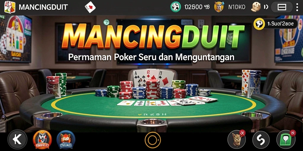 Tampilan gameplay MANCINGDUIT yang seru dan kompetitif dalam permainan Poker.