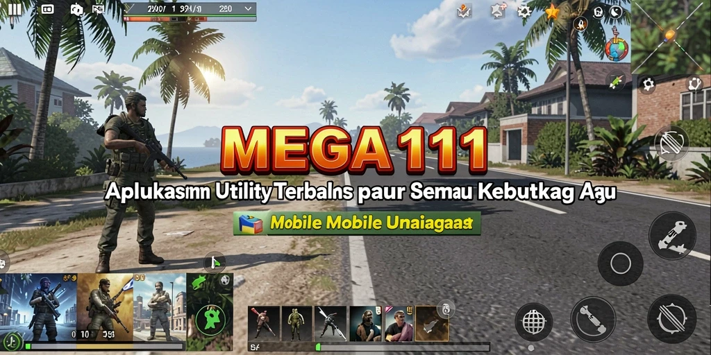 Tampilan screenshot utama MEGA111 yang menampilkan antarmuka aplikasi Utility.