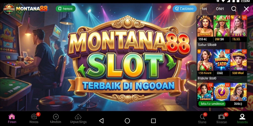 Screenshot utama MONTANA88 menampilkan fitur permainan slot yang menarik.