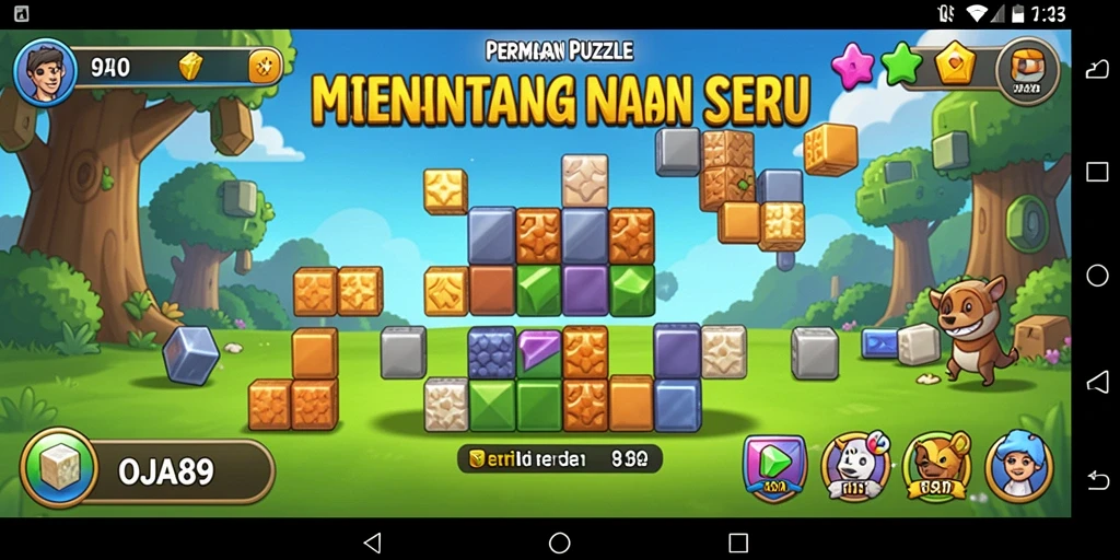 Tampilan gameplay OJA89 dengan berbagai puzzle menantang.