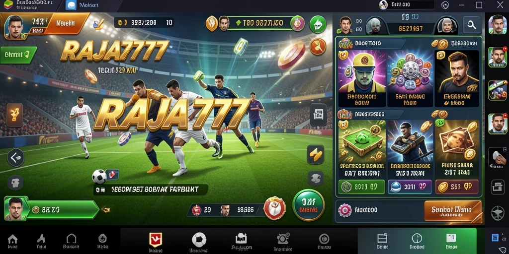 Tampilan interaktif dan seru dari aplikasi RAJA777 saat melakukan taruhan.
