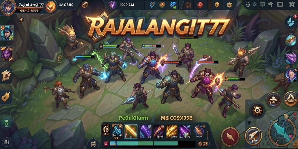 Tangkapan layar menunjukkan aksi pertarungan epic dalam RAJALANGIT77.
