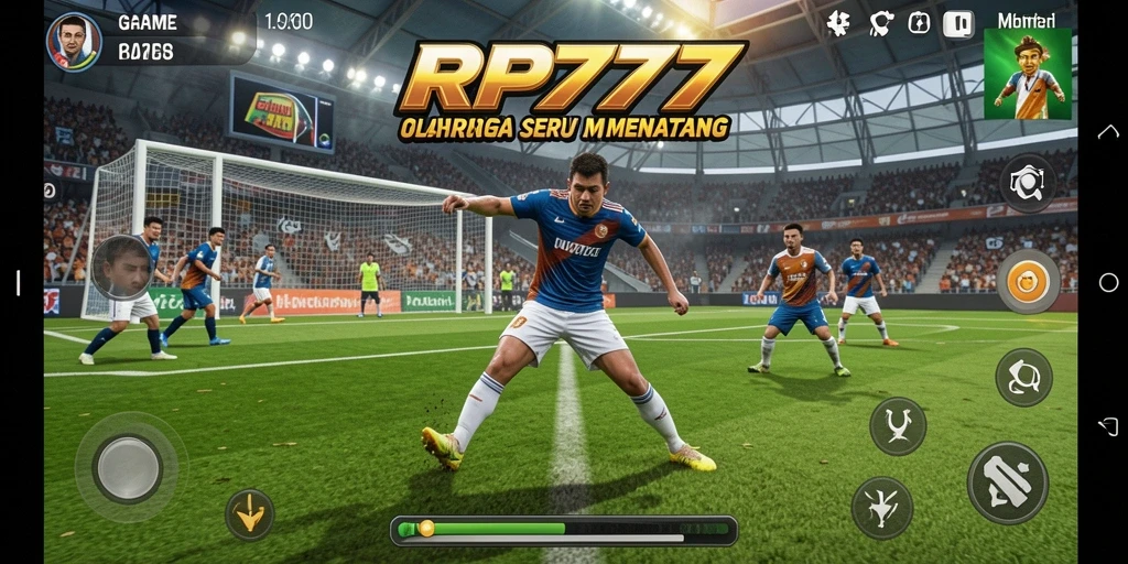 Tampilan gameplay seru dari RP777 yang menampilkan aksi olahraga.